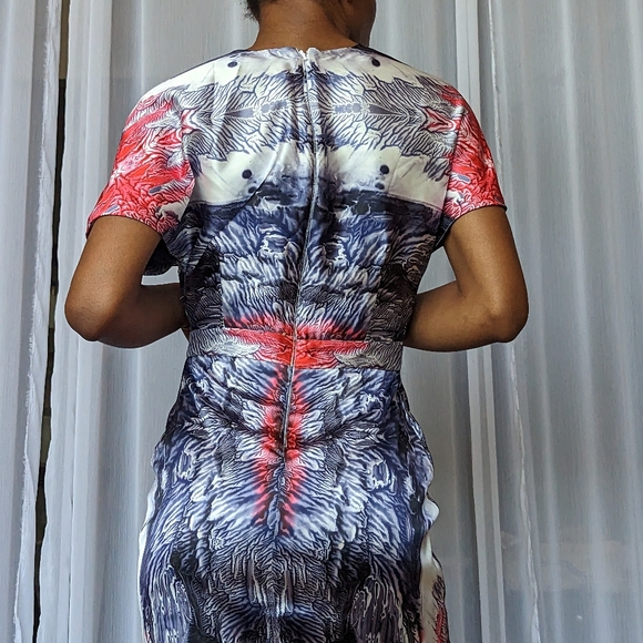 Designer Evening Maxi Dress - Unique Pattern | Size S - Picture 10 of 11